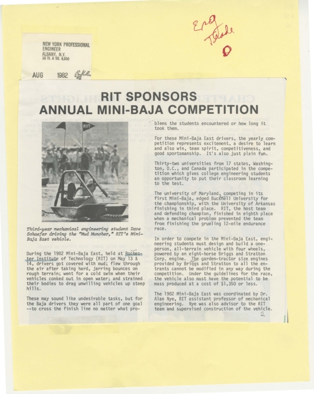 RIT sponsors annual Mini-Baja competition