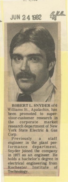 Robert L. Snyder of 6 Williams St.