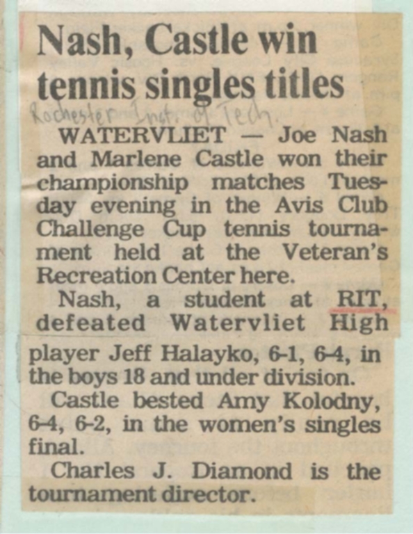 Nash, Castle win tennis singles titles