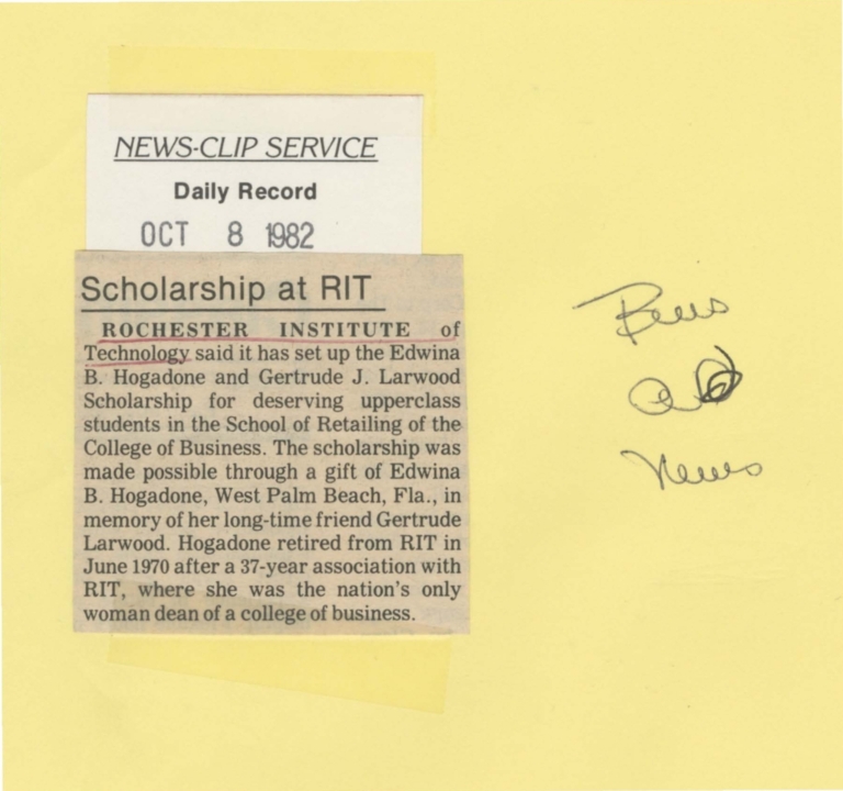Scholarship at RIT