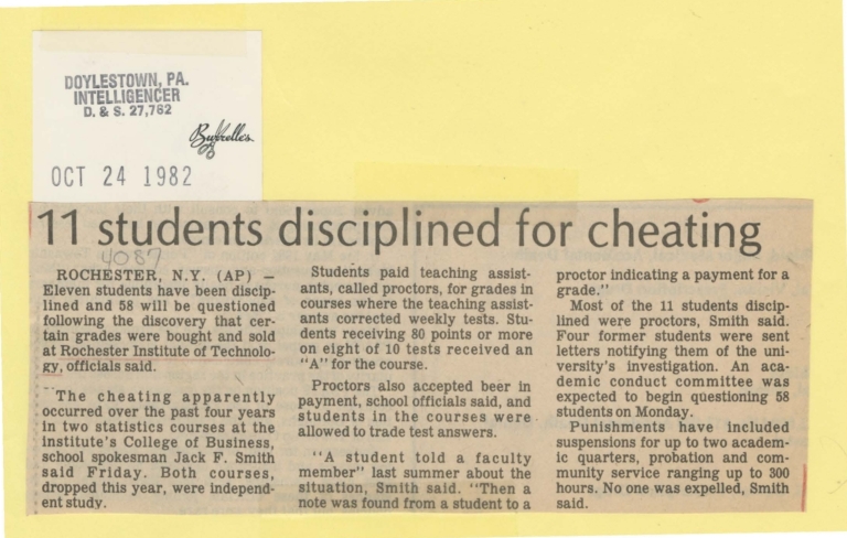 11 students disciplined for cheating