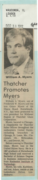 Thatcher Promotes Myers