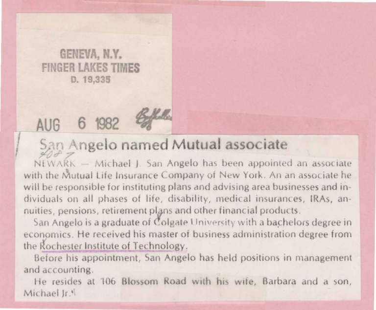 San Angelo named Mutaul Associate