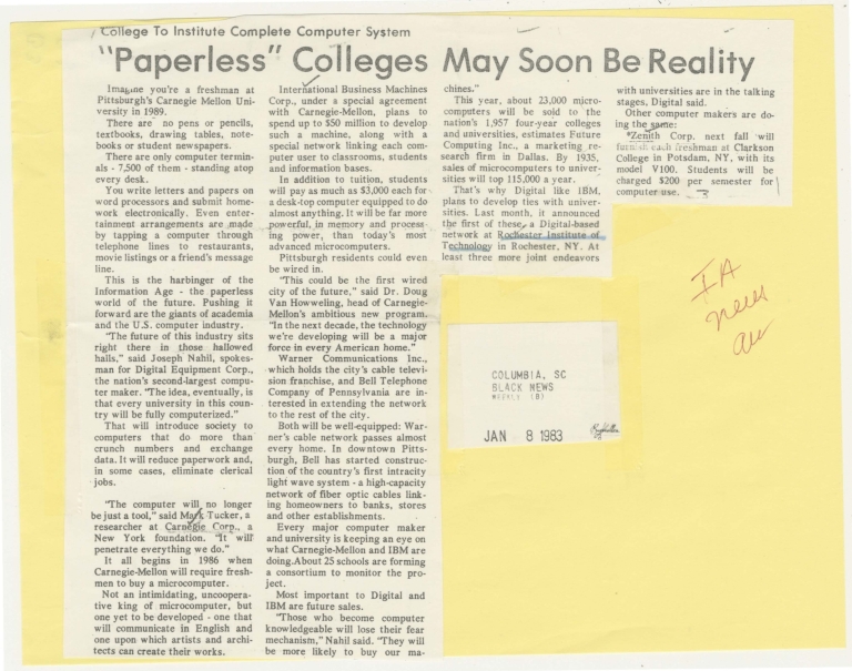 "Paperless" colleges may soon be reality