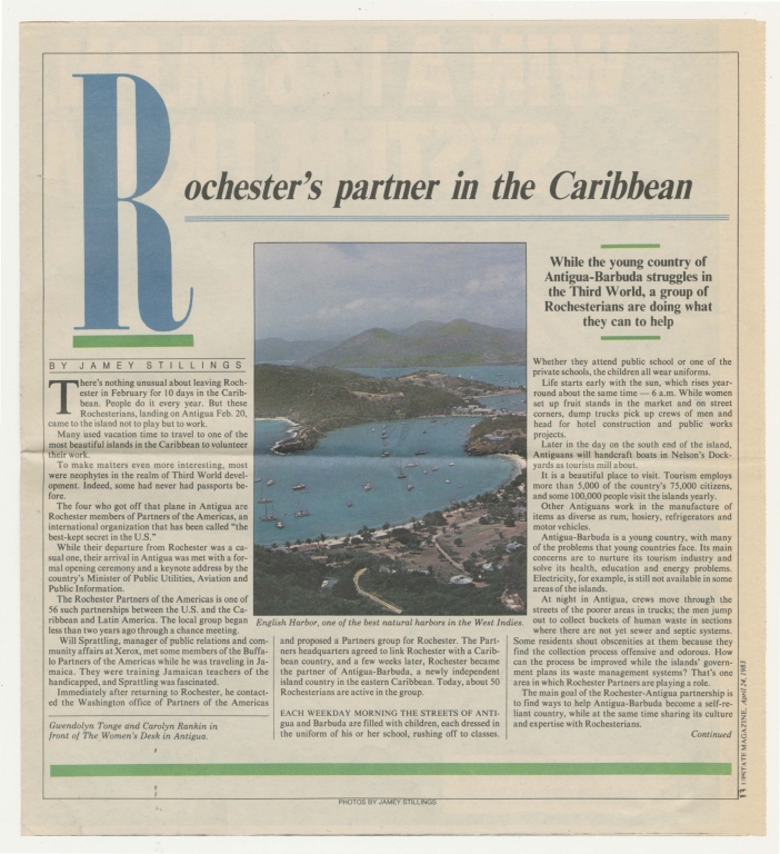 Rochester's partner in Caribbean