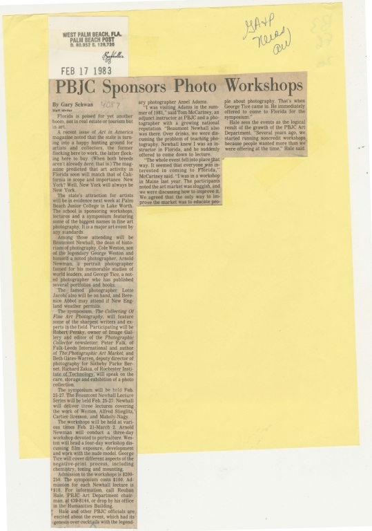 PBJC Sponsors Photo Workshops