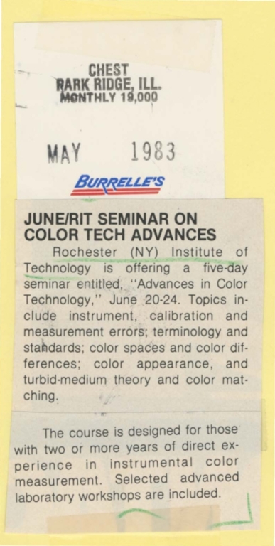 June/RIT seminar on color tech advances