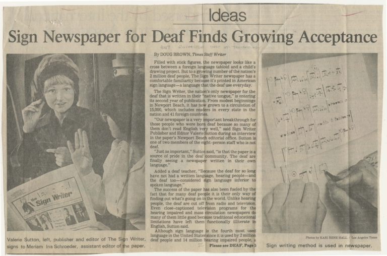 Sign newspaper for deaf finds growing acceptance