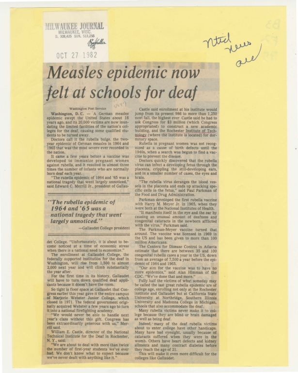 Measles epidemic now felt at schools for deaf