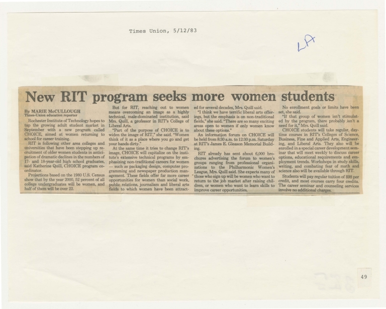 New RIT program seeks more women students