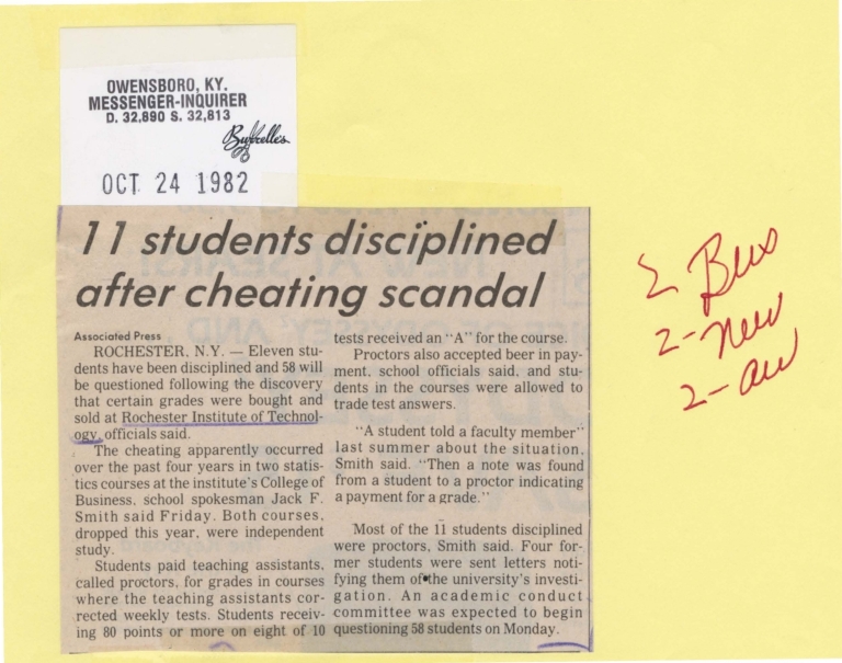11 students disciplined after cheating scandal