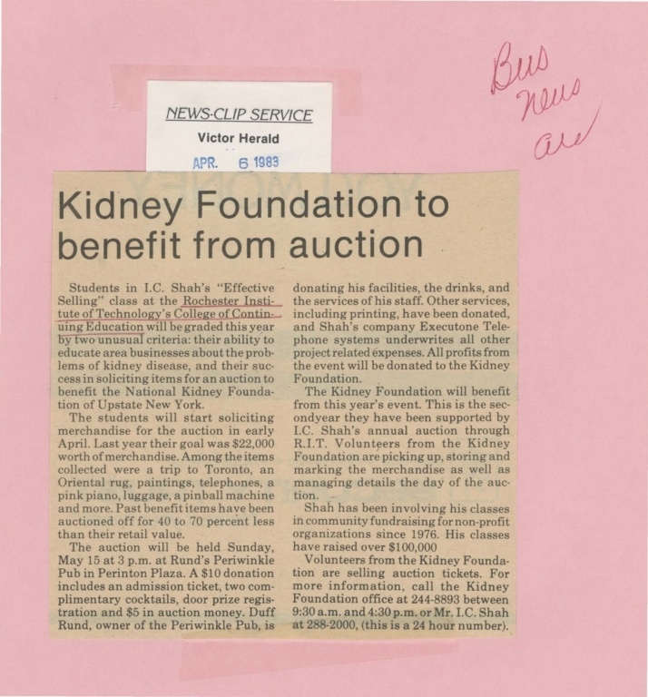 Kidney foundation benefit from auction