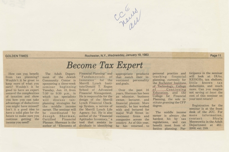 Become tax expert