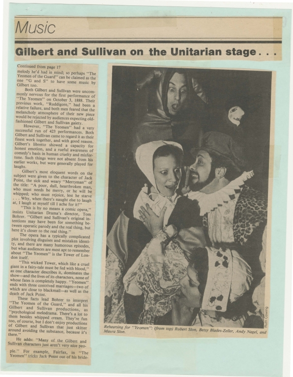 Gilbert and Sullivan on Unitarian stage