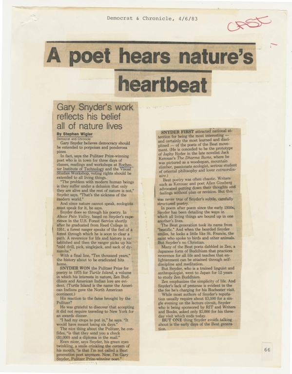 Poet hears nature's heartbeat