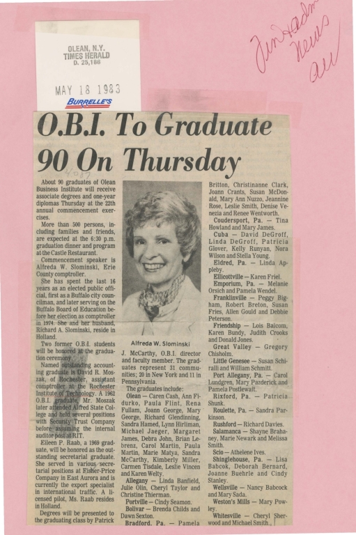 O.B.I. to graduate 90 on Thursday