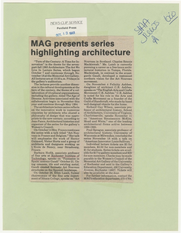 MAG presents series highlighting architecture
