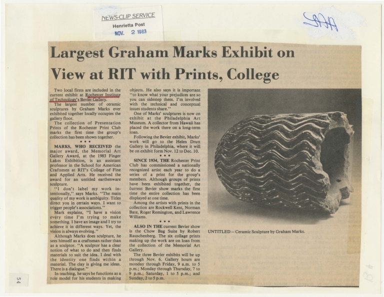 Largest Graham Marks exhibit on view at RIT with prints, collage
