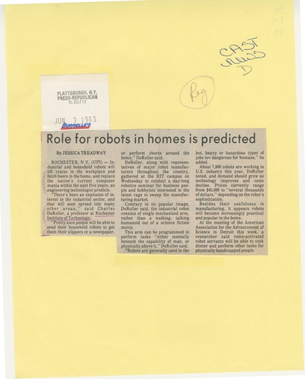 Role for robots in homes is predicted