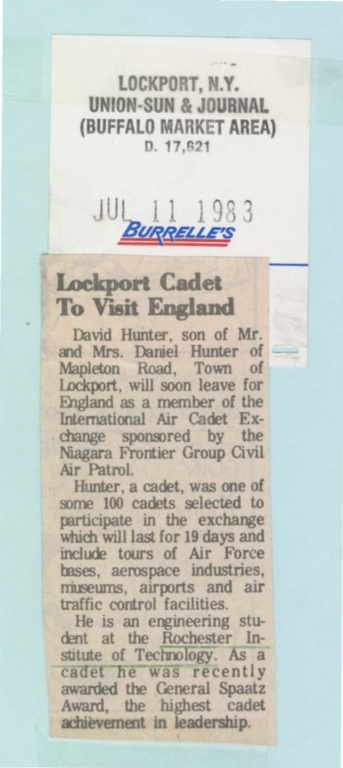Lockport cadet to visit England