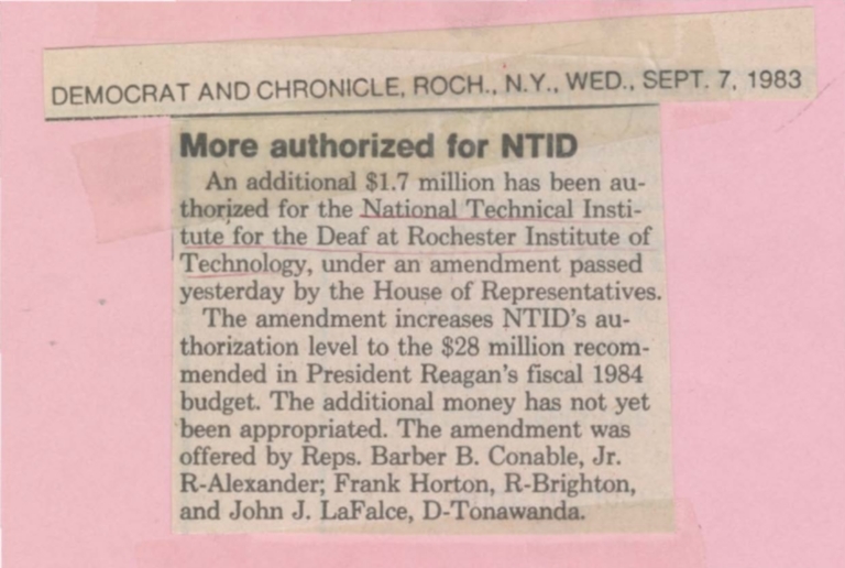 More authorized for NTID