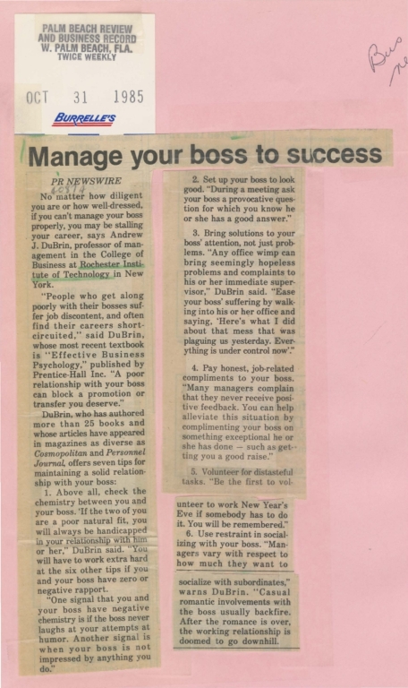 Manage your boss to success