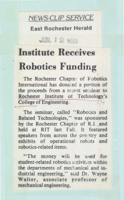 Institute receives robotics funding