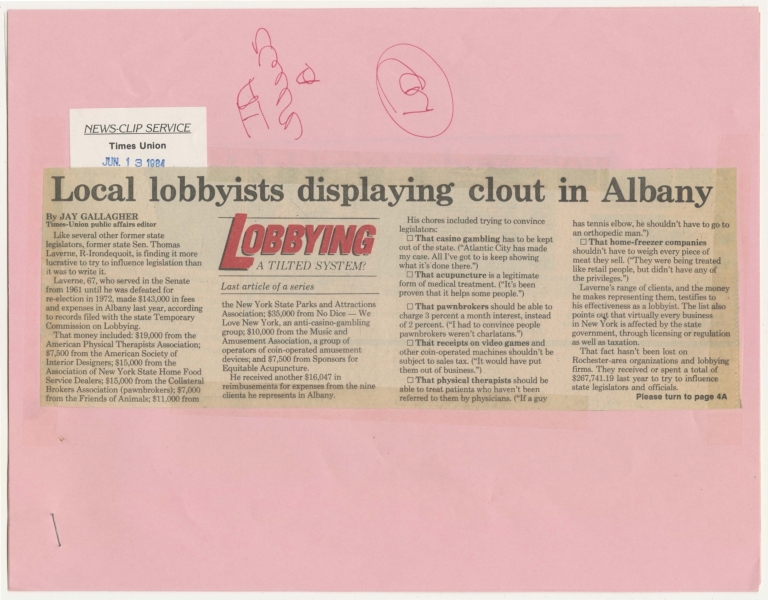 Local lobbyists displaying clout in Albany