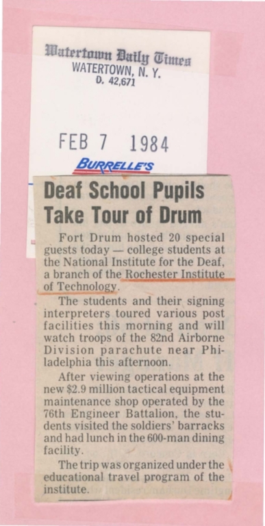 Deaf school pupils take tour of drum