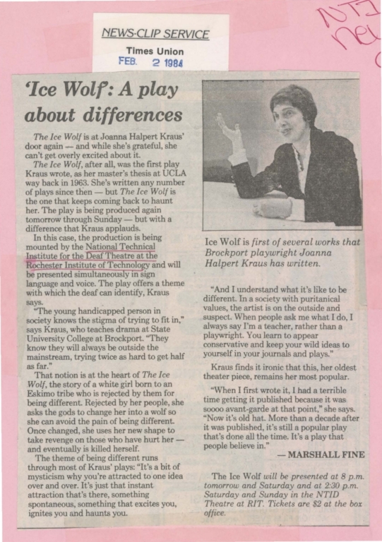Ice wolf': play about differences