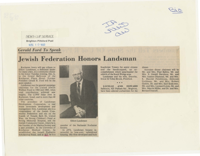 Jewish federation honors Landsman