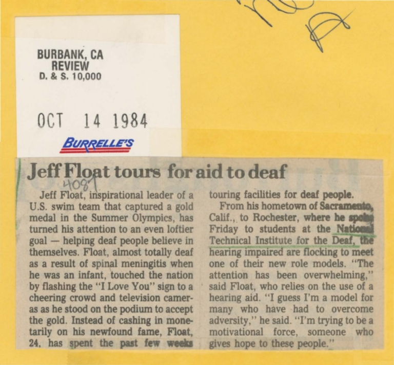 Jeff Float tours for aid to deaf