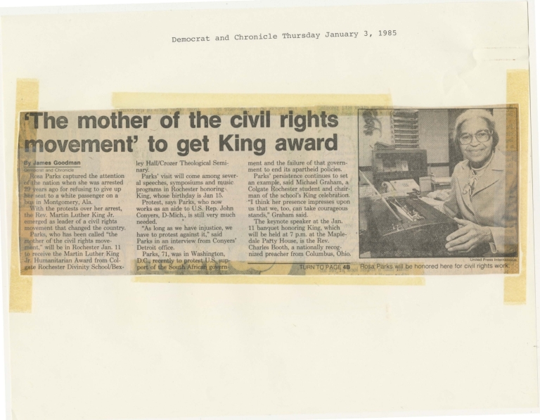 Mother of civil rights movement' to get King award