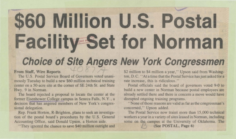 $60 million U.S. Postal facility set for Norman