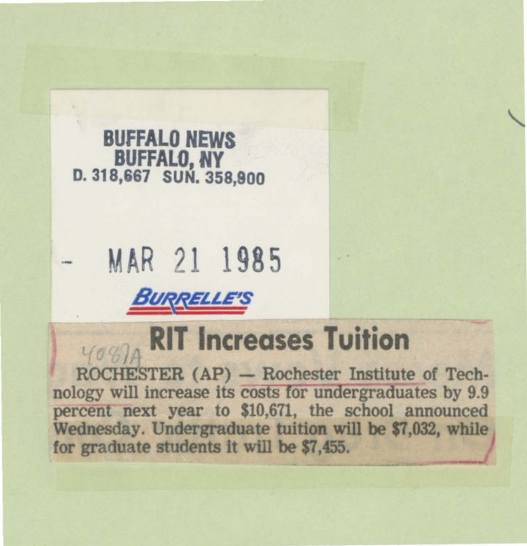 RIT increases tuition