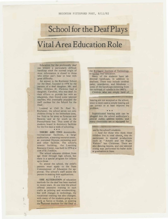 School for the deaf plays vital area education role