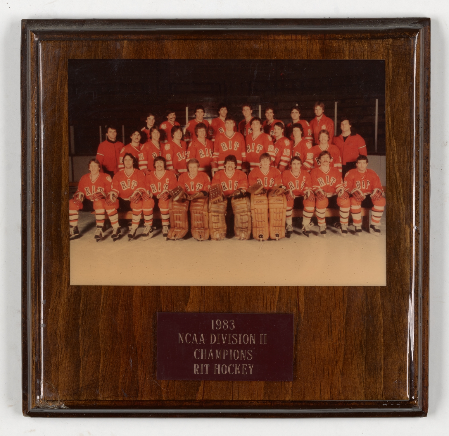 RIT 1983 Mens Hockey NCAA Division II Champions plaque