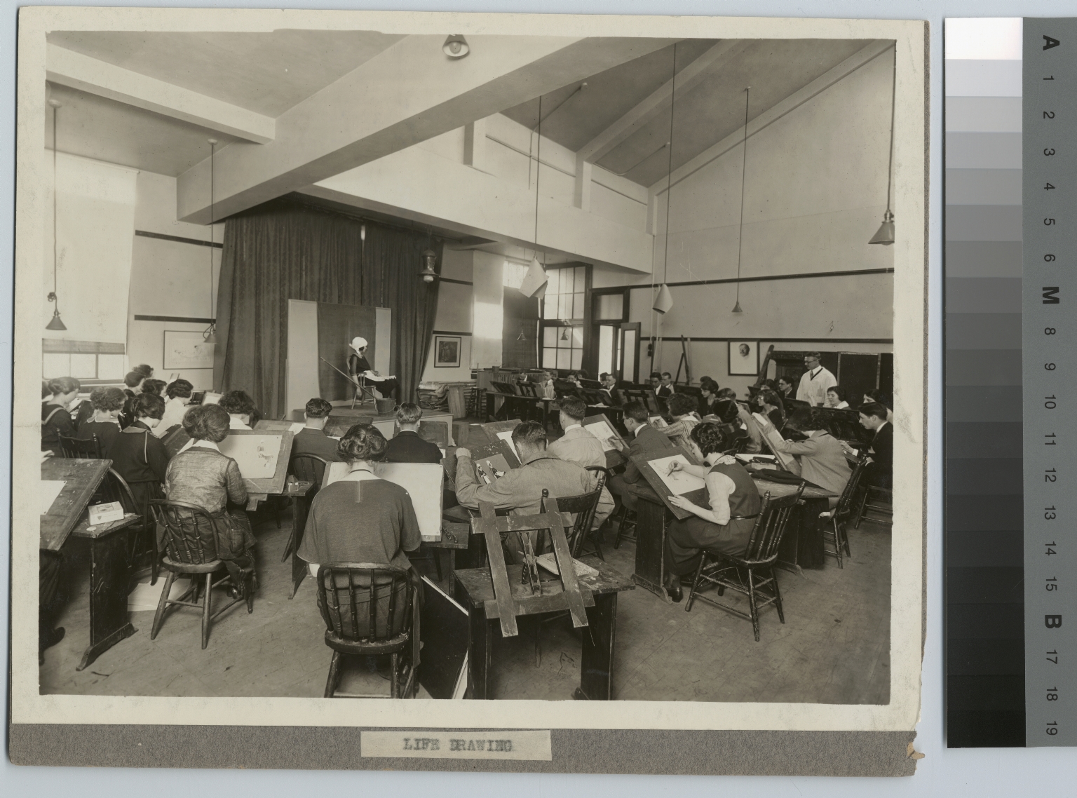 Academics, art and design. Rochester Athenaeum and Mechanics Institute life drawing class, [1915-1925]