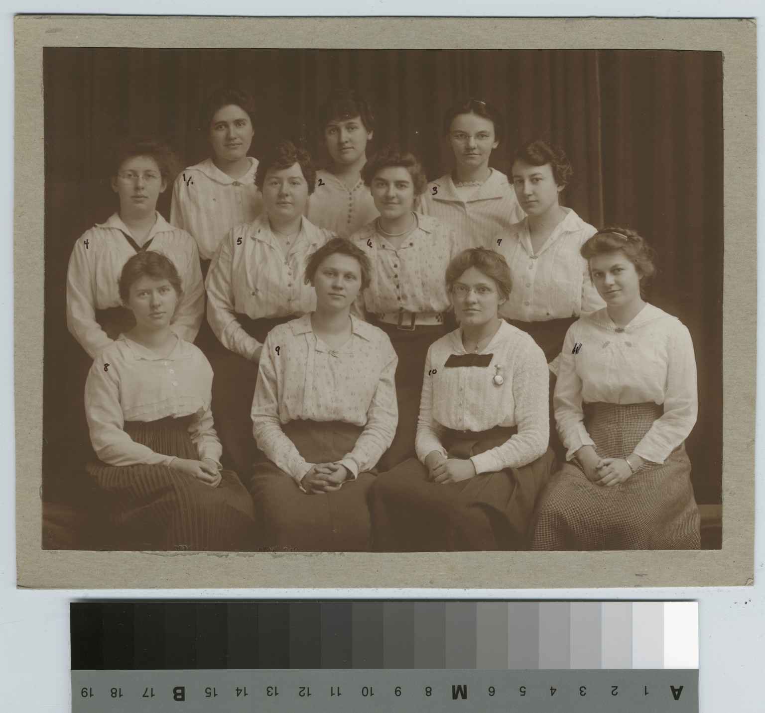 Academics, class photo, group portrait of female Rochester Athenaeum and Mechanics Institute students, [1900-1920]