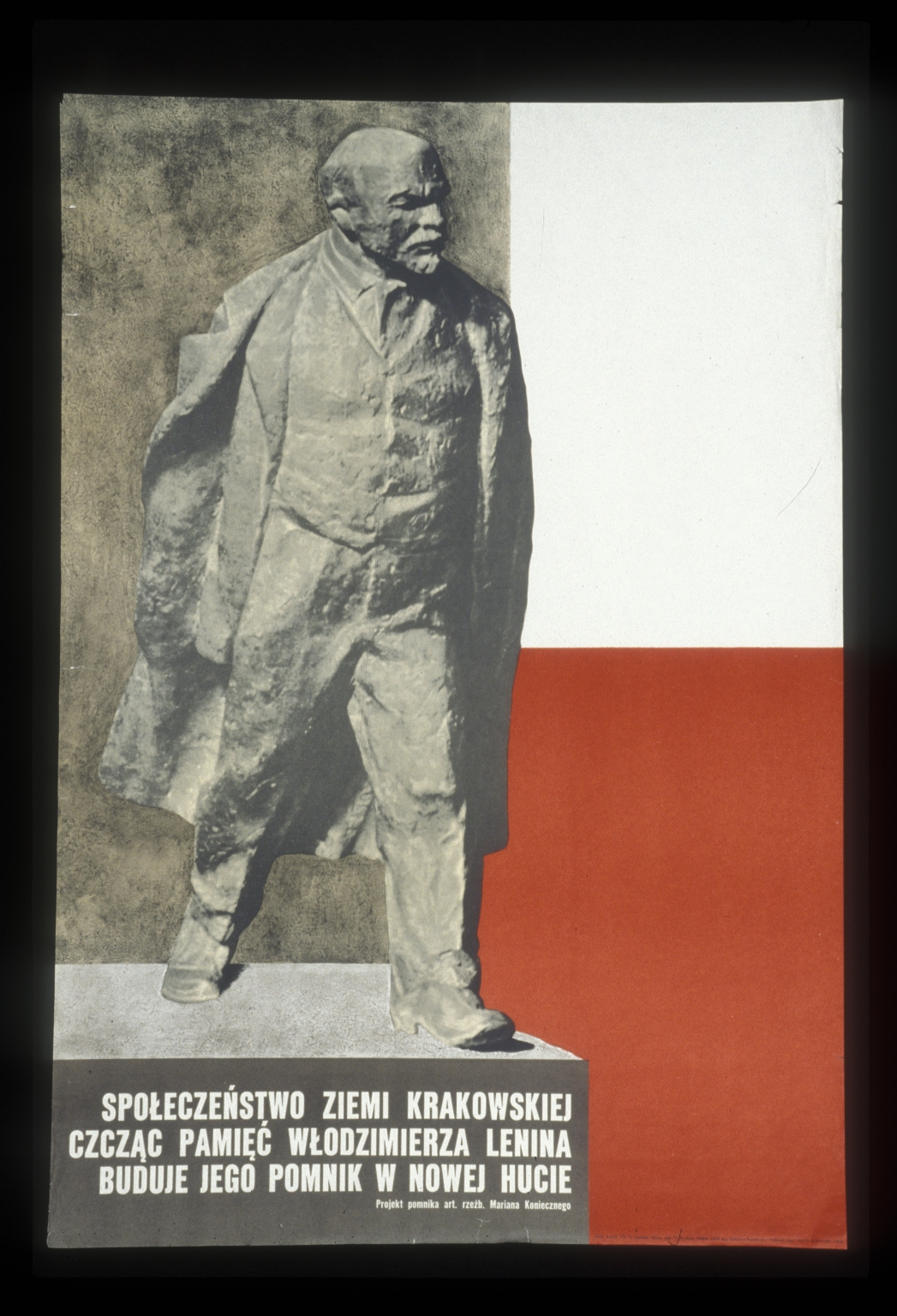 Spoleczenstwo Ziemi Krakowskiej czczac pamiecwPoland - Lodzmierza Lenina buduje jego pomnik w Nowej Hucie
