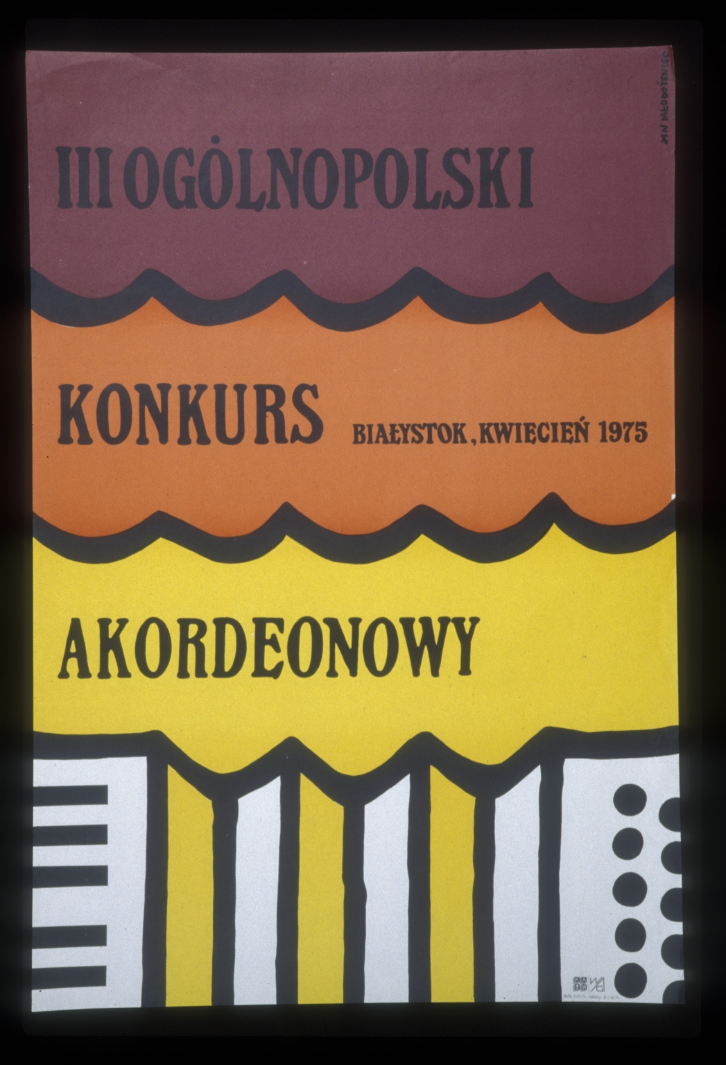 III Ogolnopolski Konkurs Akordenowy, Bialystok, kwiecien1975