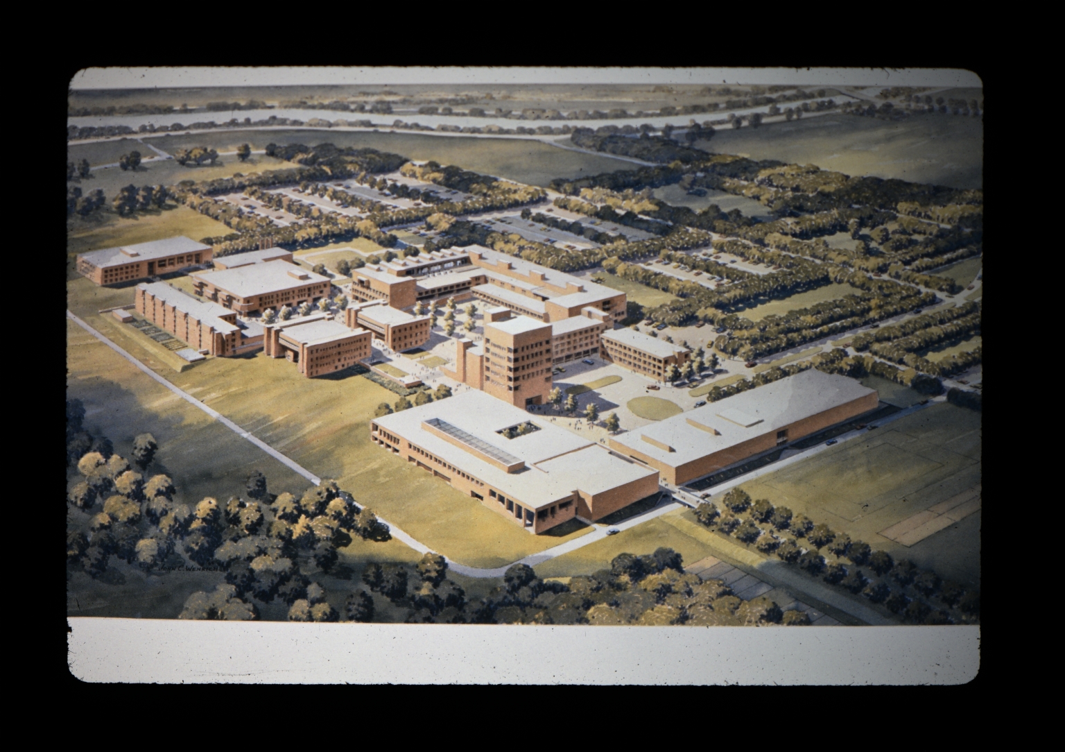 Concept painting of campus