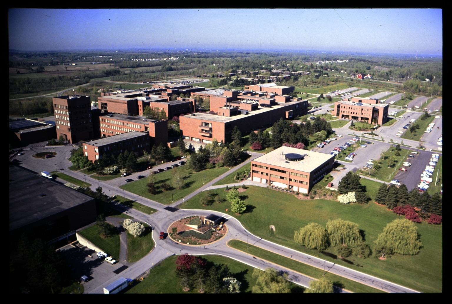 Aerial view of the Henrietta campus