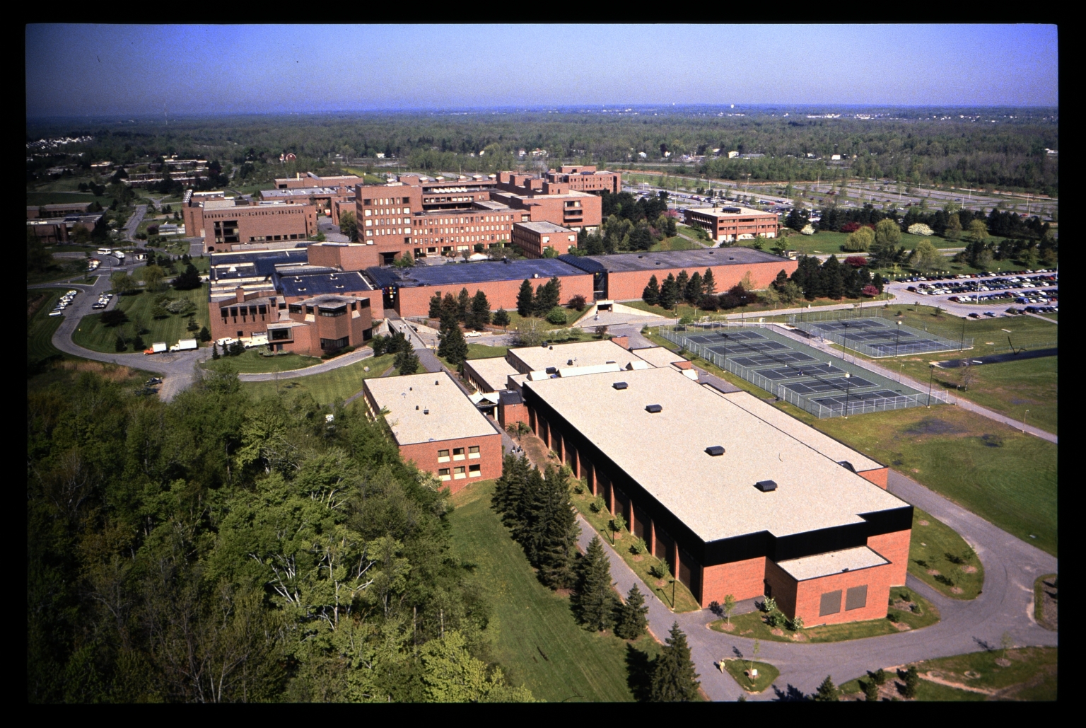 Aerial view of the Henrietta campus