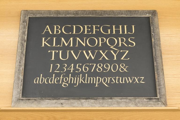 Petrarch alphabet stone